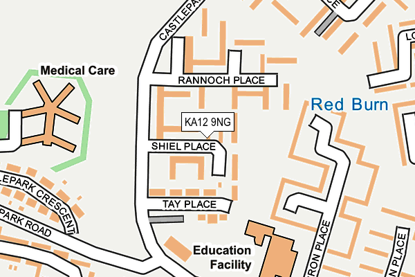 KA12 9NG map - OS OpenMap – Local (Ordnance Survey)