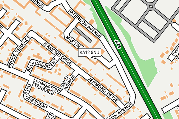 KA12 9NU map - OS OpenMap – Local (Ordnance Survey) KA12 9NU map - OS OpenMap – Local (Ordnance Survey)
