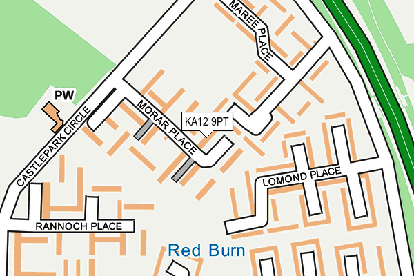 KA12 9PT map - OS OpenMap – Local (Ordnance Survey) KA12 9PT map - OS OpenMap – Local (Ordnance Survey)
