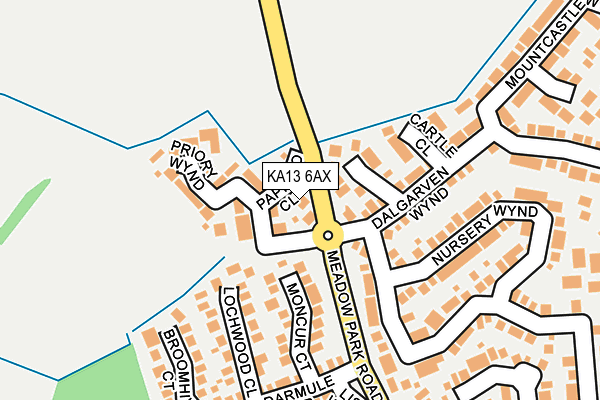KA13 6AX map - OS OpenMap – Local (Ordnance Survey) KA13 6AX map - OS OpenMap – Local (Ordnance Survey)