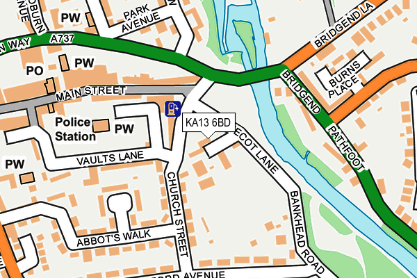 KA13 6BD map - OS OpenMap – Local (Ordnance Survey) KA13 6BD map - OS OpenMap – Local (Ordnance Survey)