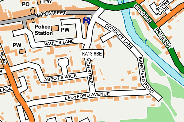 KA13 6BE map - OS OpenMap – Local (Ordnance Survey) KA13 6BE map - OS OpenMap – Local (Ordnance Survey)