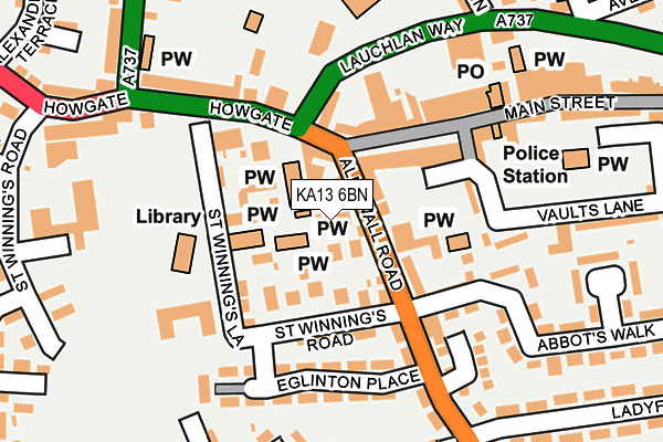 KA13 6BN map - OS OpenMap – Local (Ordnance Survey) KA13 6BN map - OS OpenMap – Local (Ordnance Survey)