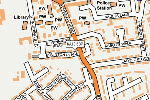 KA13 6BP map - OS OpenMap – Local (Ordnance Survey) KA13 6BP map - OS OpenMap – Local (Ordnance Survey)