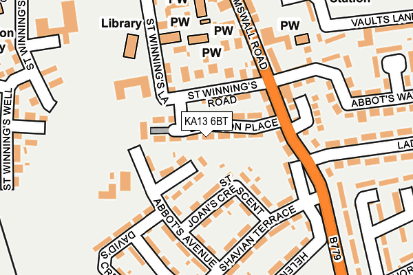 KA13 6BT map - OS OpenMap – Local (Ordnance Survey) KA13 6BT map - OS OpenMap – Local (Ordnance Survey)