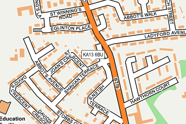 KA13 6BU map - OS OpenMap – Local (Ordnance Survey) KA13 6BU map - OS OpenMap – Local (Ordnance Survey)