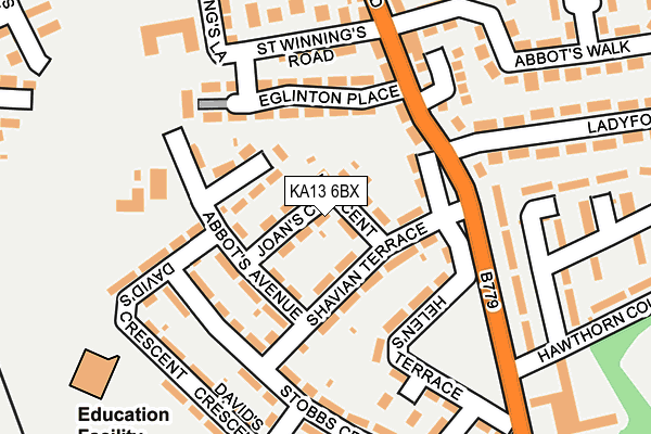 KA13 6BX map - OS OpenMap – Local (Ordnance Survey) KA13 6BX map - OS OpenMap – Local (Ordnance Survey)