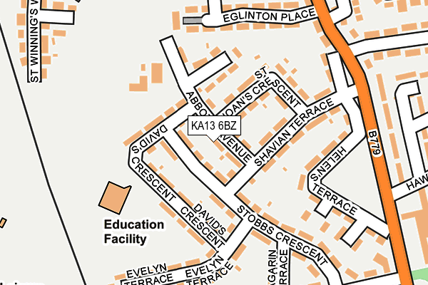 KA13 6BZ map - OS OpenMap – Local (Ordnance Survey) KA13 6BZ map - OS OpenMap – Local (Ordnance Survey)