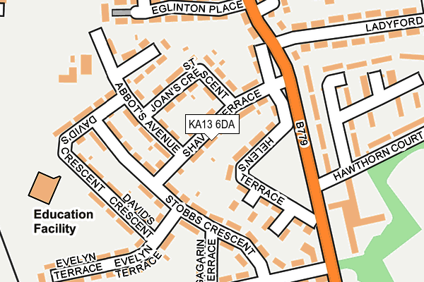 KA13 6DA map - OS OpenMap – Local (Ordnance Survey) KA13 6DA map - OS OpenMap – Local (Ordnance Survey)