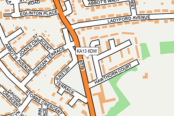 KA13 6DW map - OS OpenMap – Local (Ordnance Survey) KA13 6DW map - OS OpenMap – Local (Ordnance Survey)