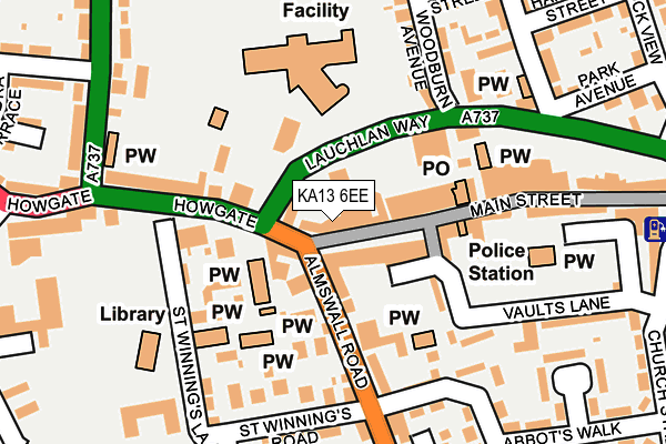 KA13 6EE map - OS OpenMap – Local (Ordnance Survey) KA13 6EE map - OS OpenMap – Local (Ordnance Survey)