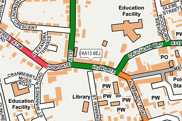 KA13 6EJ map - OS OpenMap – Local (Ordnance Survey) KA13 6EJ map - OS OpenMap – Local (Ordnance Survey)