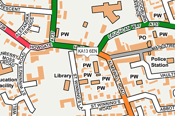 KA13 6EN map - OS OpenMap – Local (Ordnance Survey)