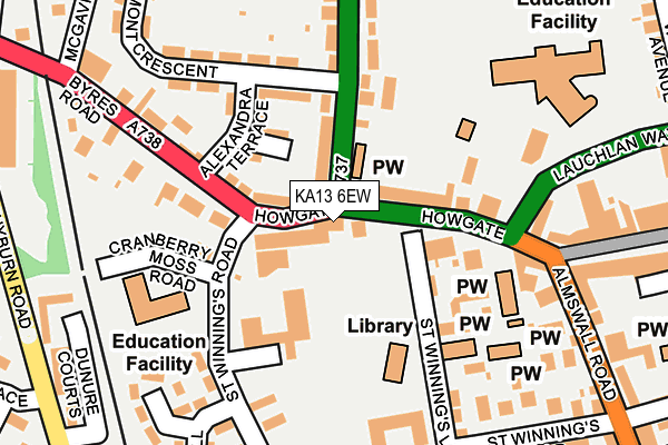 KA13 6EW map - OS OpenMap – Local (Ordnance Survey) KA13 6EW map - OS OpenMap – Local (Ordnance Survey)