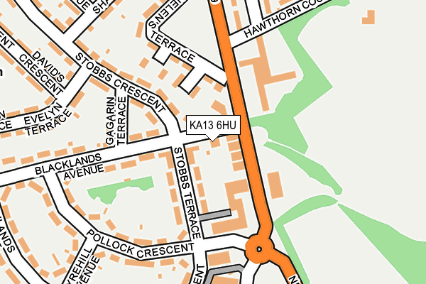 KA13 6HU map - OS OpenMap – Local (Ordnance Survey) KA13 6HU map - OS OpenMap – Local (Ordnance Survey)