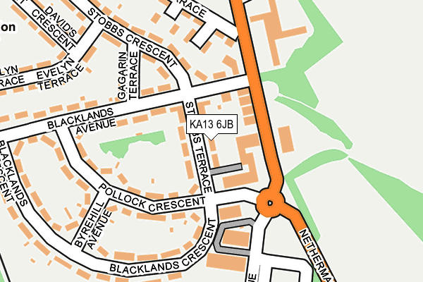 KA13 6JB map - OS OpenMap – Local (Ordnance Survey) KA13 6JB map - OS OpenMap – Local (Ordnance Survey)