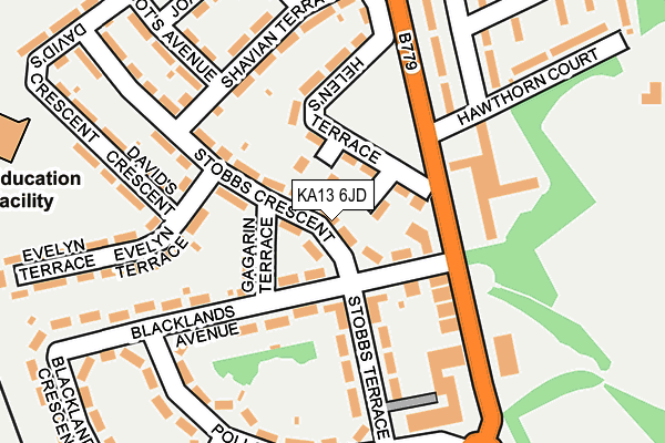 KA13 6JD map - OS OpenMap – Local (Ordnance Survey) KA13 6JD map - OS OpenMap – Local (Ordnance Survey)