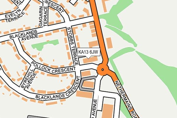 KA13 6JW map - OS OpenMap – Local (Ordnance Survey) KA13 6JW map - OS OpenMap – Local (Ordnance Survey)