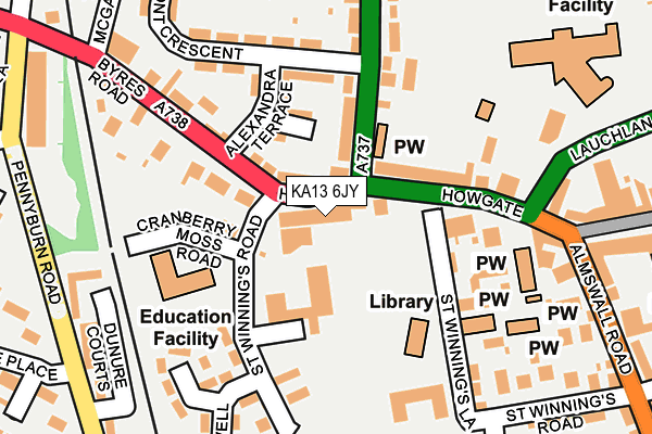 KA13 6JY map - OS OpenMap – Local (Ordnance Survey)