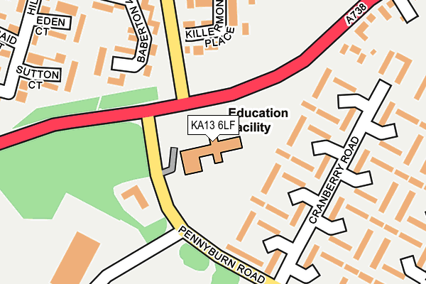 KA13 6LF map - OS OpenMap – Local (Ordnance Survey) KA13 6LF map - OS OpenMap – Local (Ordnance Survey)