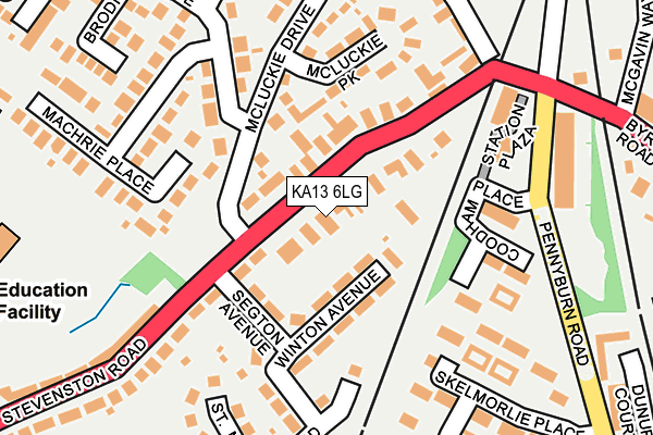 KA13 6LG map - OS OpenMap – Local (Ordnance Survey) KA13 6LG map - OS OpenMap – Local (Ordnance Survey)