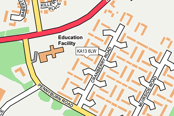 KA13 6LW map - OS OpenMap – Local (Ordnance Survey) KA13 6LW map - OS OpenMap – Local (Ordnance Survey)