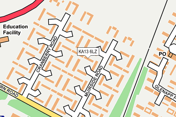 KA13 6LZ map - OS OpenMap – Local (Ordnance Survey) KA13 6LZ map - OS OpenMap – Local (Ordnance Survey)