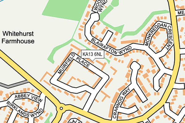 KA13 6NL map - OS OpenMap – Local (Ordnance Survey) KA13 6NL map - OS OpenMap – Local (Ordnance Survey)