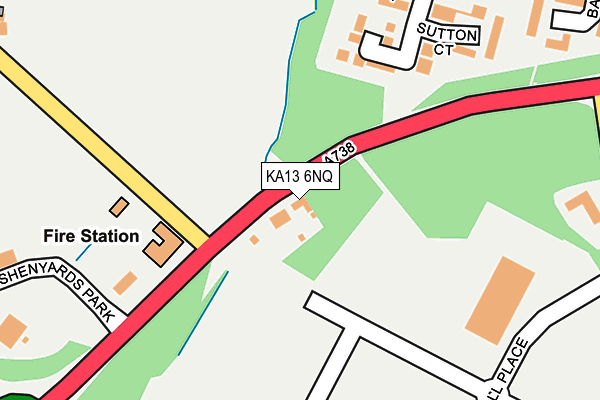 KA13 6NQ map - OS OpenMap – Local (Ordnance Survey)