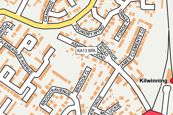 KA13 6PA map - OS OpenMap – Local (Ordnance Survey) KA13 6PA map - OS OpenMap – Local (Ordnance Survey)