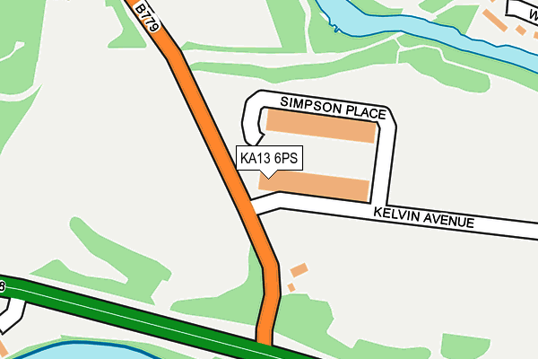 KA13 6PS map - OS OpenMap – Local (Ordnance Survey)