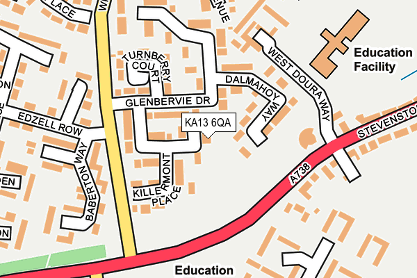 KA13 6QA map - OS OpenMap – Local (Ordnance Survey) KA13 6QA map - OS OpenMap – Local (Ordnance Survey)