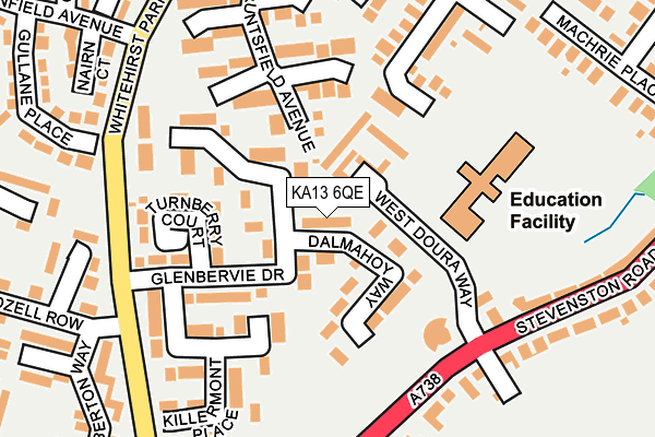 KA13 6QE map - OS OpenMap – Local (Ordnance Survey) KA13 6QE map - OS OpenMap – Local (Ordnance Survey)