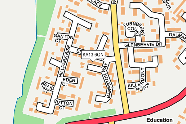 KA13 6QN map - OS OpenMap – Local (Ordnance Survey) KA13 6QN map - OS OpenMap – Local (Ordnance Survey)