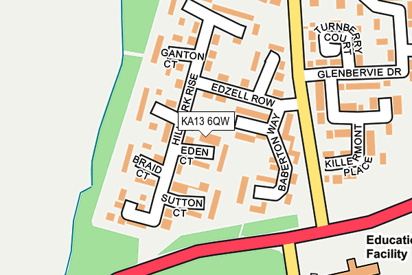 KA13 6QW map - OS OpenMap – Local (Ordnance Survey) KA13 6QW map - OS OpenMap – Local (Ordnance Survey)