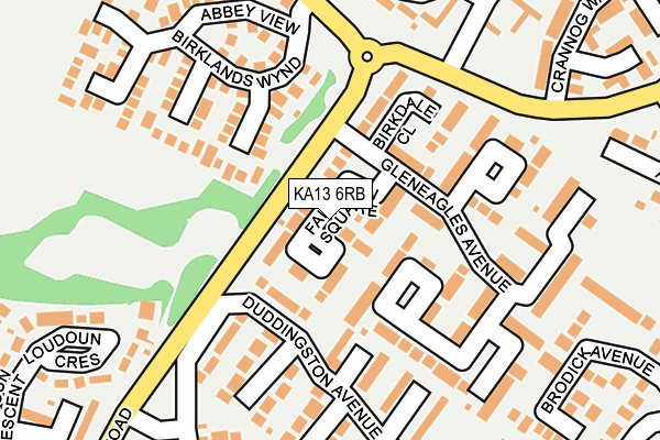 KA13 6RB map - OS OpenMap – Local (Ordnance Survey) KA13 6RB map - OS OpenMap – Local (Ordnance Survey)