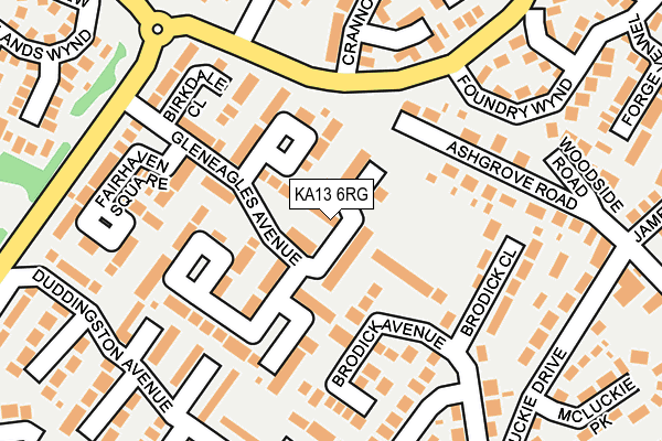 KA13 6RG map - OS OpenMap – Local (Ordnance Survey) KA13 6RG map - OS OpenMap – Local (Ordnance Survey)