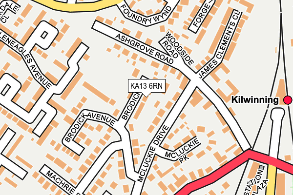 KA13 6RN map - OS OpenMap – Local (Ordnance Survey) KA13 6RN map - OS OpenMap – Local (Ordnance Survey)