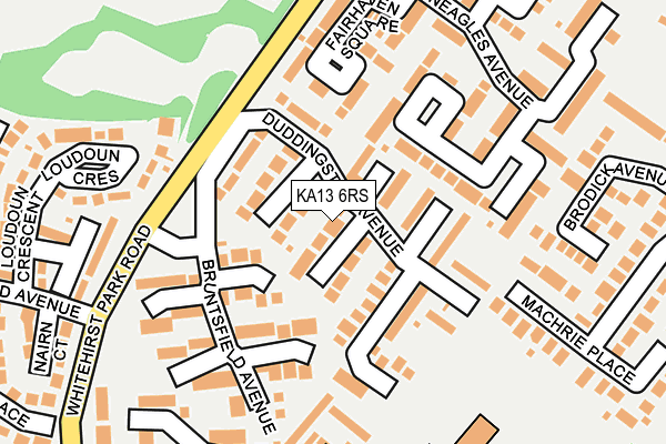 KA13 6RS map - OS OpenMap – Local (Ordnance Survey) KA13 6RS map - OS OpenMap – Local (Ordnance Survey)