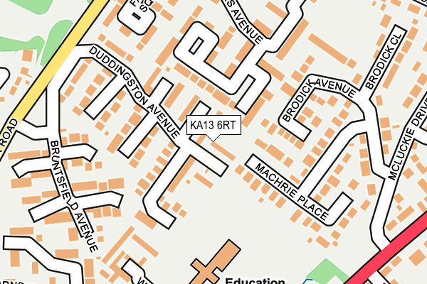 KA13 6RT map - OS OpenMap – Local (Ordnance Survey) KA13 6RT map - OS OpenMap – Local (Ordnance Survey)