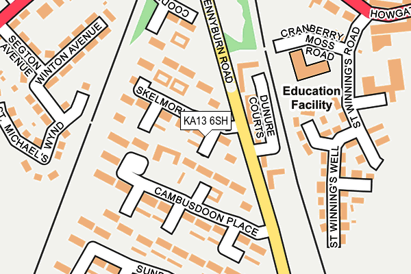 KA13 6SH map - OS OpenMap – Local (Ordnance Survey)