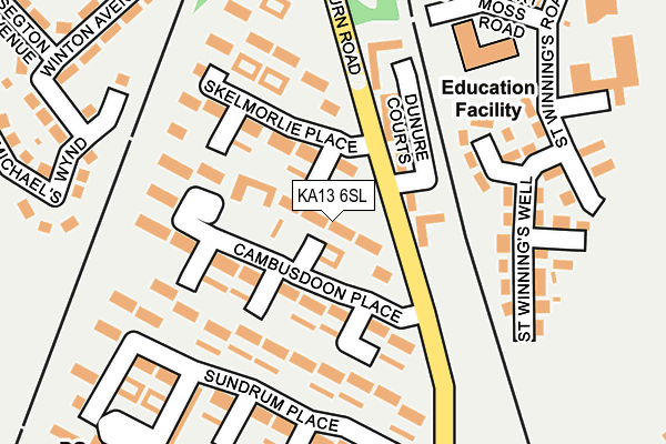 KA13 6SL map - OS OpenMap – Local (Ordnance Survey) KA13 6SL map - OS OpenMap – Local (Ordnance Survey)