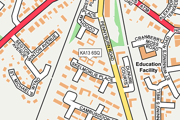 KA13 6SQ map - OS OpenMap – Local (Ordnance Survey) KA13 6SQ map - OS OpenMap – Local (Ordnance Survey)