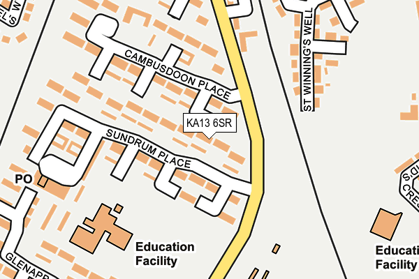 KA13 6SR map - OS OpenMap – Local (Ordnance Survey) KA13 6SR map - OS OpenMap – Local (Ordnance Survey)