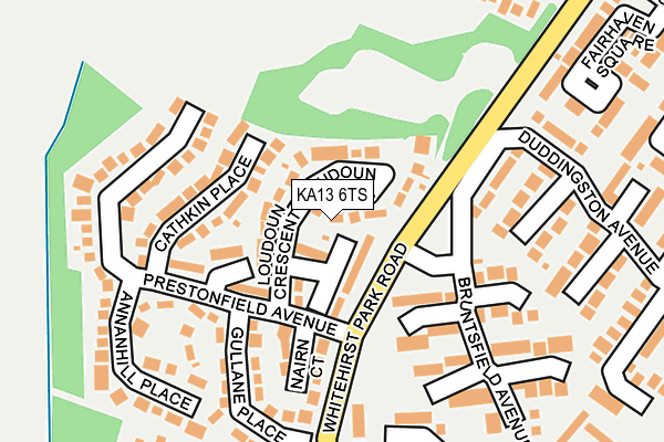 KA13 6TS map - OS OpenMap – Local (Ordnance Survey) KA13 6TS map - OS OpenMap – Local (Ordnance Survey)