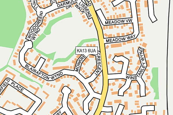 KA13 6UA map - OS OpenMap – Local (Ordnance Survey) KA13 6UA map - OS OpenMap – Local (Ordnance Survey)