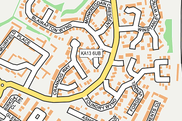 KA13 6UB map - OS OpenMap – Local (Ordnance Survey) KA13 6UB map - OS OpenMap – Local (Ordnance Survey)