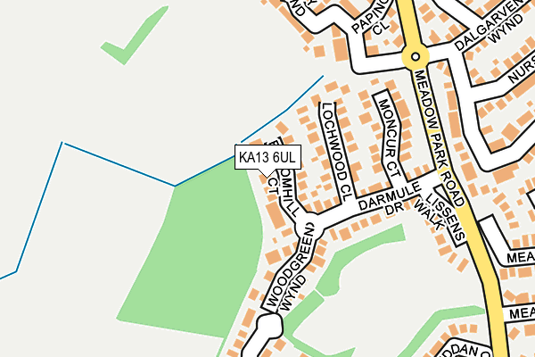 KA13 6UL map - OS OpenMap – Local (Ordnance Survey) KA13 6UL map - OS OpenMap – Local (Ordnance Survey)