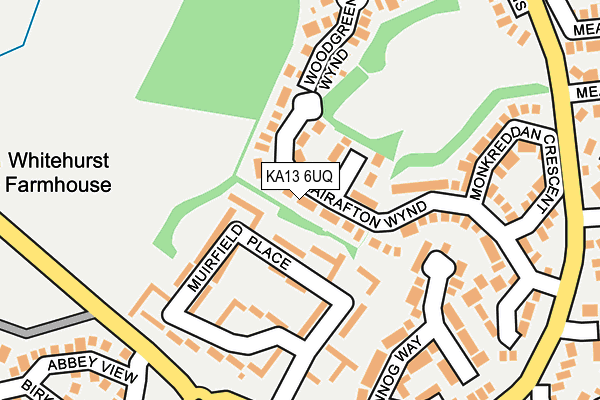 KA13 6UQ map - OS OpenMap – Local (Ordnance Survey) KA13 6UQ map - OS OpenMap – Local (Ordnance Survey)