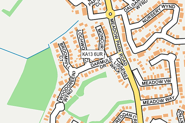 KA13 6UR map - OS OpenMap – Local (Ordnance Survey) KA13 6UR map - OS OpenMap – Local (Ordnance Survey)